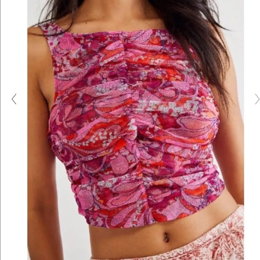 Free People Tell Me More Reversible Mesh Tank Top - Picture 2 of 7